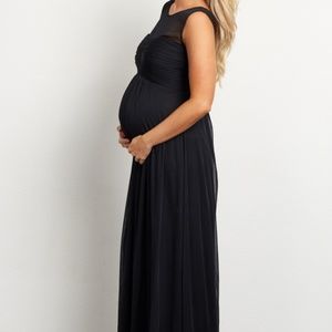 Black Maternity Bridesmaid formal dress